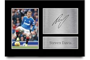 HWC Trading A4 Steven Davis Rangers Gifts Printed Signed Autograph Picture for Fans and Supporters - A4