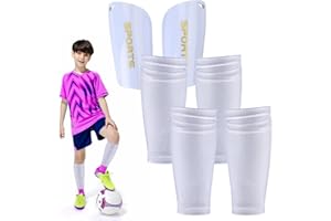 PYROCLASIA Parastinchi da calcio, con maniche antiscivolo, per bambini, ragazzi e adulti