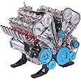 ERTY V8 Engine Model Kits that Works, TECHING 500+Pcs 1:3 V8 Engine Model Kit Adults Metal Mechanical Engine Science Experiment Physics Toy (N6W265BW18LF41CXK9VQ)