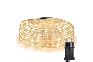 Lepro Guirlande Lumineuse Exterieure, 10M 240 LEDs Tube Lumineux Blanc Chaud, Guirlande Tuyau Exterieur IP65 Étanche, Décoration Jardin, Patio, Terrasse, Camping, Rue, Fête
