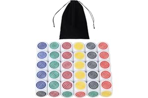 SLAKOZYT 30 cubos de colores, cubos de colores de 6 colores, dados de 16 mm de colores, dados con puntos personalizables, coloridos dados se pueden utilizar en el aula para enseñar colores básicos y neutros