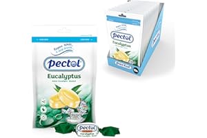 Damel PECTOL Caramelos Eucalipto - Caramelo balsamico Mentol - Refrescantes Caramelos Menta con Sabor Intenso - Alivio Natural - Aceite balsámico esencial - Caja 12 bolsas x 135g
