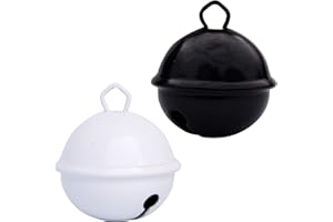 MUSIKID Grelots Géants 35mm Musicaux 2 Clochettes Couleur Noir + Blanc. Existe en Petits 15mm et Gros 25mm Pour Enfants Bébé : Montessori Instruments Noël Anniversaire Chat Chien Décorations Loisirs Créatifs