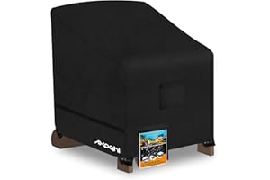 AXPQHL Adirondack pokrowiec na krzesło ogrodowe Adirondack, odporny na warunki atmosferyczne, odporny na działanie promieni UV, tkanina Oxford 600D, pokrowiec na krzesła ogrodowe, kolor czarny, 81 cm,