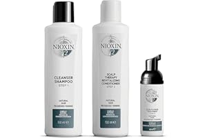 Nioxin 3-Part System | System 2 | Natural Hair with Progressed Thinning Hair Treatment | Scalp Therapy | Hair Thickening Treatment