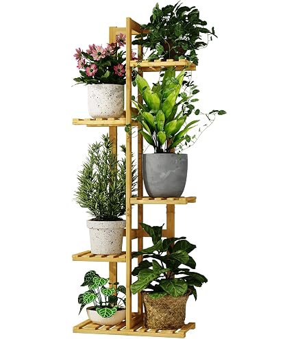 Supporto Per Piante Angolare A 6 Livelli – Scaffale Per 7 Vasi In Metallo – Per Giardino, Balcone E Interni