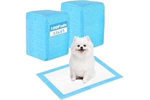 CIOXSOIO Empapadores Perros 33x45 cm, 100 Pièces Alfombrillas Higiénica Desechables para Mascotas, 5 Capas a Prueba de Fugas Secado Rápido, Almohadillas Absorbentes Adiestramiento Cachorros