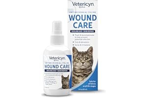 Feline Wound Spray by Vetericyn Plus | Cat Skin Care and First Aid Spray - Itch and Sore Relief - 3-ounce