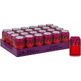 Coca-Cola Zero Cherry Cola Sugar-Free Soda Pack 24 x 330 ml | Sugar Free, Calorie Free Cola Drink - Cherry Flavor - Great for