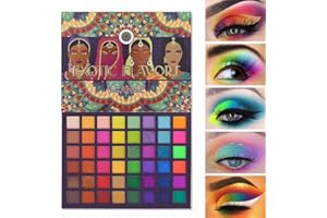 UCANBE Paletas de Sombras de Ojos 48 Coloridas Profesionales - Sombra de Ojos Brillantes y Mate - Paleta de Maquillaje para Looks Cotidianos o únicos