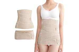 Ehuihuan 3 i 1 magbä för kvinnor, 4 lappar justerbart bä efter förlossning med bäckenbä , rygg graviditet stödbä elastisk rygg, platt magbä M L XL XXL