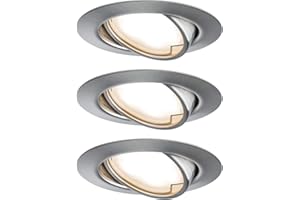 ‎PAULMANN Paulmann Einbauleuchte LED Coin Base rund 5W Eisen IP23 sprühwassergeschützt 3er-Set schwenkbar