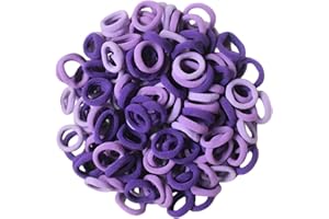 Cosyhav 200pcs Baby Hair Bands, Purple Series Hair Bands for Girls, Durable Non Slip Toddlers Bobbles for Baby, Kids Toddlers Girls