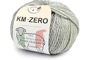TRICOT CAFE' Km. Zero - 100% Lana Merinos Gentile Razza Italiana gomitolo 50gr da lavorare con ferri 5.00/5.50 colore Grigio 12