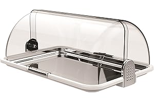 BIESSE CASA CLASSICA BIESSE L 178/33VAS-CASA Classica, Blanco, 44.2x31.5x19.5 cm Panera Grande con Bandeja en Acero INOX