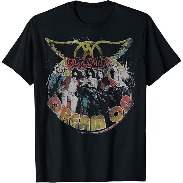 Aerosmith Boston Pride Rock Band Musica Ufficiale Fan Merch Maglietta