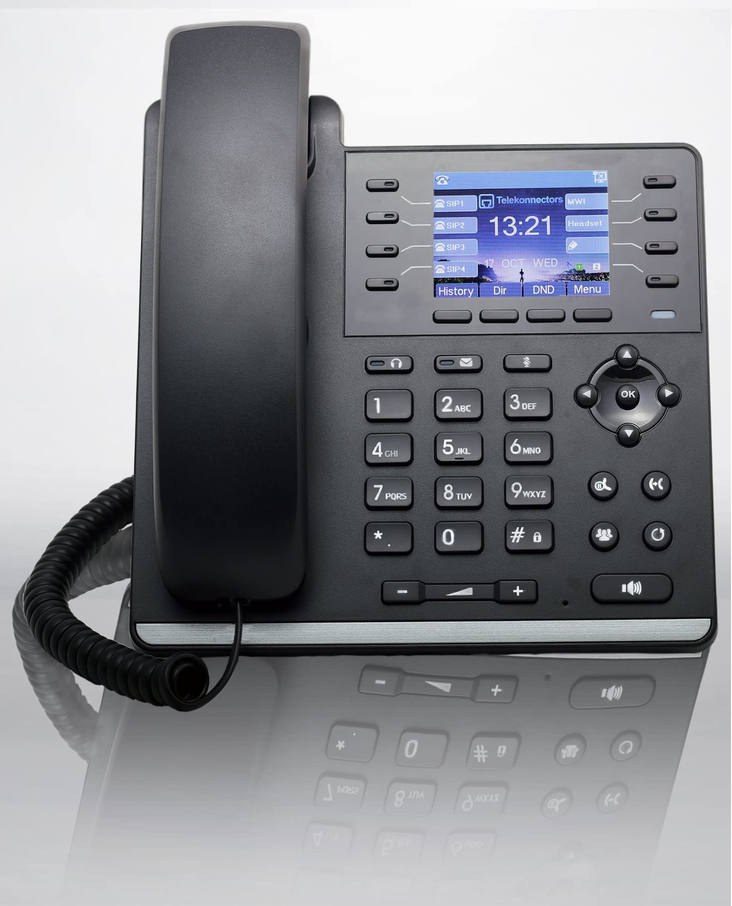 Telekonnectors IP Phone - Galaxy 1000+ (Colour Display, 1Gbps (Gigabit) Support & 4 SIP Lines)
