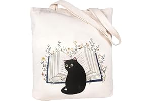 Befrenetic Cat Tote Bag, Small Tote Bag For Women with Inner Pocket Personalised Tote Bag, Reusable Shopping Bag Washable Foldable Cat Bag For Women Girls Shopping Grocery