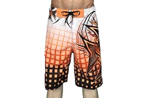 BIKETAFUWY Short de Plage Homme Maillot de Bain Shorty Séchage Rapide Maillot Surf Boardshort Homme Long Shorts de Sport Homme 243