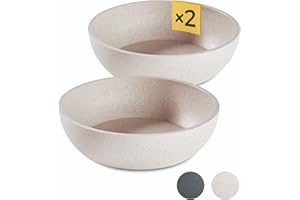 PiuPet® Futternapf und Wassernapf für Hunde - 2 x 1L - Beige - Spülmaschinenfest - 17,5cm Durchmesser - Für Große Hunde