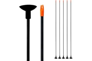 Bogenkönig Flèches de Tir à l'arc | Lot de 5 | Flèches d'arc en Fibre de Verre avec Ventouse pour Débutants et Avancés