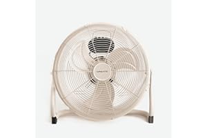 CREATE / AIR FLOOR RETRO/Ventilador industrial de suelo Arena/Ventilador 16 pulgadas,flujo de aire potente, 3 velocidades,silencioso,ligero, patas antideslizantes, 70W