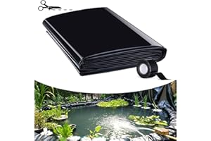 Dtyubfg HDPE Pond Skins Liner 5x8m 5x10m 6x10m Revestimiento De Estanque Resistencia Al Desgarro Pond Culture Geomembrana Negro para Fuentes Cascadas Y Jardines Acuáticos Estanque De Peces