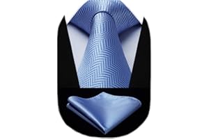 HISDERN Cravatta Uomo Elegante A Pois Fazzoletto Matrimonio Classico Formale Cravatte E Fazzoletti Da Taschino Set Per Festa Lavoro Affari