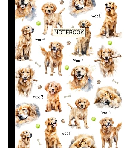 DV DESIGN Penna A Sfera Golden Retriever - Regalo Divertente Per Amanti Dei Cani, Impugnatura Morbida, Inchiostro Nero 0,7mm, Design UK