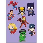 Ms Major Selection S&uuml;perkahraman Marvel Dc Spiderman Batman Ironman Sticker Seti