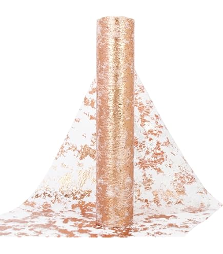 LIQWEI Tischläufer Tüll Mit Perlen - Weißer Hochzeitstischläufer 75x300cm Für Festliche Anlässe