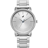 Fastrack Men Metal Analog Silver Dial Watch-3291Sm02/Nr3291Sm02, Band Color-Silver