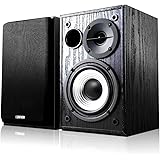 Edifier R980T Aktive 2.0 Lautsprechersystem Paar (24 Watt), 4" PC Regallautsprecher Studio Monitore für Computer --Schwarz