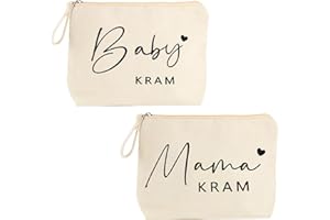 SOPHISTICATE 2PCS Geschenke für Mama zur Geburt,Mutter Beutel mit Reißverschluss und Blumenbehänge,Kosmetiktasche für Mama,Geschenkidee für das erste Mal Mutter,Babyparty Mom Bag Geschenke
