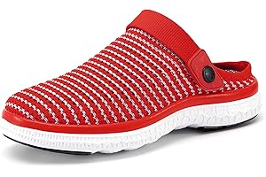 SISTTKE Zoccoli Sabot Uomo Donna Spiaggia Giardino Pantofole Maglia Traspirante Clogs Scarpe da Mare Estate Sandali Antiscivolo Piatto Ciabatte