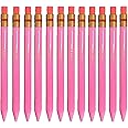 Newell Brands 12 x Papermate ‘MATES’ Handwriting Triangular Mechanical Pencil with Eraser, Thick 1.3mm Lead, Pink - Loose in Plain Packaging