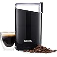 KRUPS Coffee Mill and Spice Grinder 12 Cup Easy to Use, One Touch Operation 200 Watts Coffee, Spices, Dry Herbs, Nuts Black