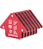 YESWELDER 4-Piece Welding Magnet Set – 2 X 25LB + 2 X 50LB Holding Power, Red Iron Rectangular Holders For Multi-Angle Welding