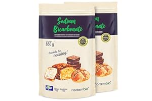 Nortembio Bicarbonate de Sodium E500(ii) 3 x 850 g Additif Alimentaire pour Cuisine et Pâtisserie, Qualité Gourmet, Haute Pureté 100% Naturelle + eBook OFFERT