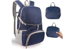 Funyord Faltbarer Rucksack, 20L Wanderrucksack für Herren Damen, Rucksack Wasserdicht Klein Tagesrucksack Sportlich Reiserucksack Daypack für Strand Camping Radfahren Städtetrips