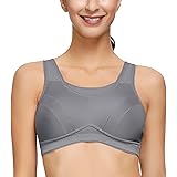 Deyllo Women's Sports Bra High Impact Plus Size Sports Bra Wirefree Workout Running Yoga Bra