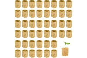 Belvanr Steinwolle Anzucht 50 Stück Steinwolle Würfel,Steinwolle Anzuchtwürfel,Steinwolle Pflanzenstopfen,Steinwolle Starter Stecker,Hydroponic Sämling Steinwolle Würfel für Die Aussaat