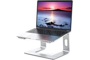 BESIGN LS03S Soporte Portátiles, Soporte de Aluminio Ergonómico para Portátiles Compatible con 10-15,6", Metal Plata
