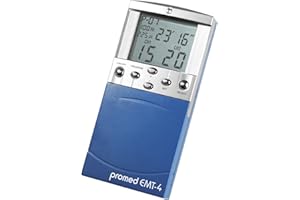 Promed EMT-4 Digitales TENS & EMS duo Gerät, Kombigerät, Elektrostimulationsgerät für Nerven- und Muskelstimulation, Reizstromgerät mit 4 Tens Elektroden, 13 Therapiemodi
