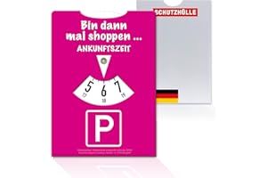 SIEESER® Premium Parkscheibe in pink aus Pappe inkl. Schutzhülle - Geschenk für Frauen - zum Führerschein - Made in Germany [StVO konform]