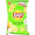 Lay's Potato Chips , American Style Cream & Onion Flavour, Crunchy Chips & Snacks , 67 Gram (Weight May Vary)