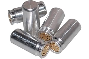 Flachberg 9mm P.A.K Pufferpatrone Pufferpatronen (5 Stück) 9 mm pak, Aluminium Silber