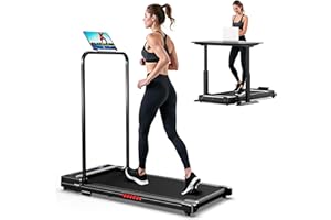 WYNTERIX Folding Treadmill Walking Pad Foldable - Treadmills with Handle for Home Office Under Desk Running Machine Portable Compact Flat Mini Small Fold Away Motorised Slim Walking Pad Use Indoor