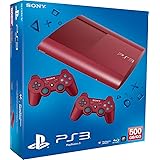 PlayStation 3 - Konsole Super Slim 500 GB rot (inkl. 2 DualShock 3 Wireless Controller rot)