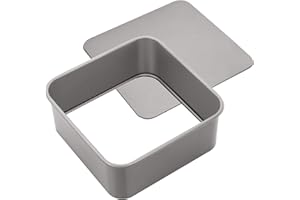 Judge Non-Stick Square 7" Cake Tin with Loose Base, Dishwasher Safe, 18cm x 18cm x 7cm